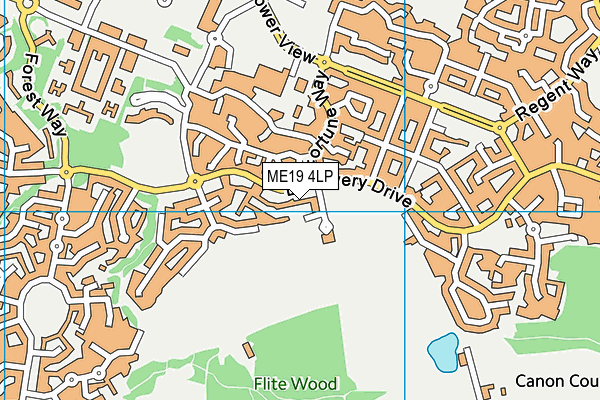 ME19 4LP map - OS VectorMap District (Ordnance Survey)