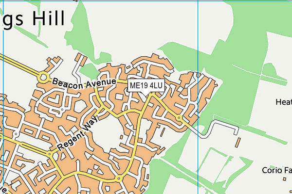 ME19 4LU map - OS VectorMap District (Ordnance Survey)