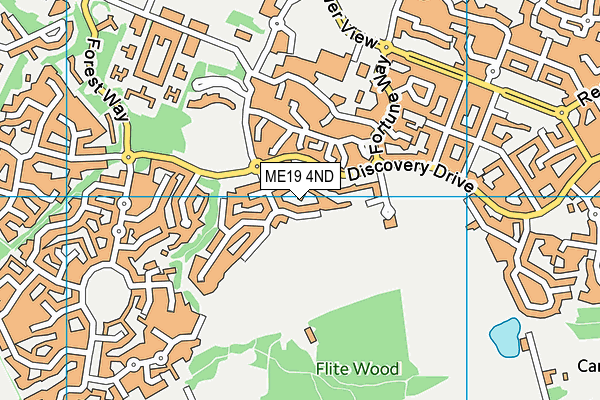 ME19 4ND map - OS VectorMap District (Ordnance Survey)