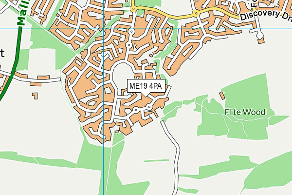ME19 4PA map - OS VectorMap District (Ordnance Survey)