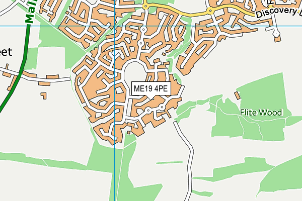ME19 4PE map - OS VectorMap District (Ordnance Survey)
