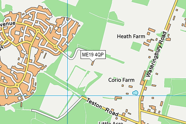 Kings Hill Community Tennis Club map (ME19 4QP) - OS VectorMap District (Ordnance Survey)