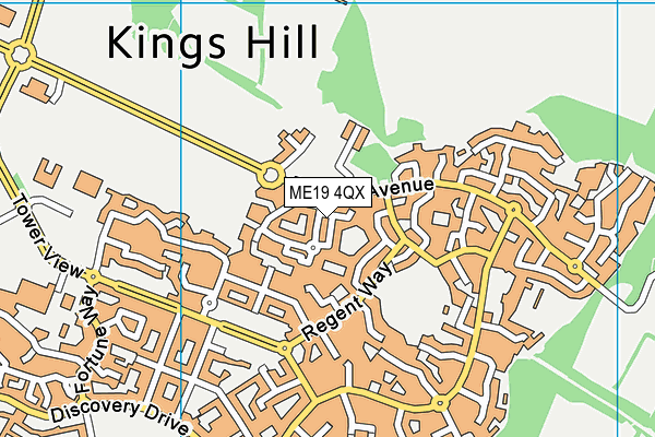 ME19 4QX map - OS VectorMap District (Ordnance Survey)