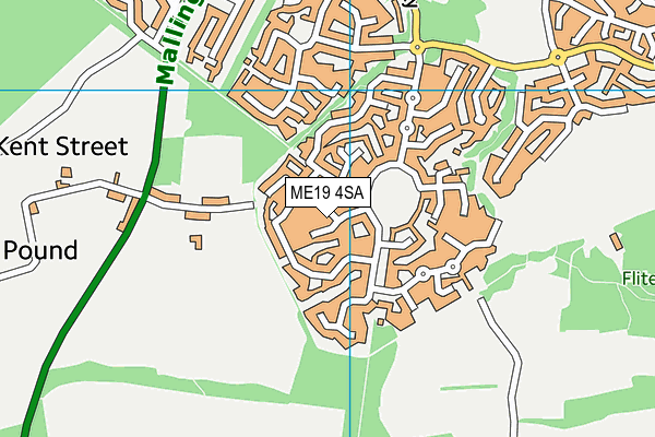 ME19 4SA map - OS VectorMap District (Ordnance Survey)