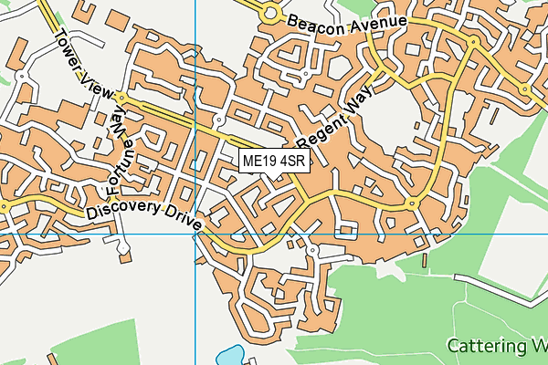 ME19 4SR map - OS VectorMap District (Ordnance Survey)