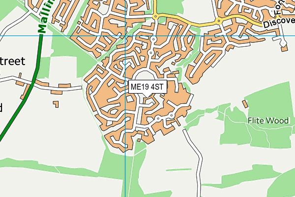 ME19 4ST map - OS VectorMap District (Ordnance Survey)