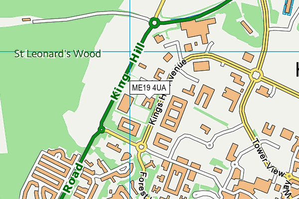 David Lloyd (Kings Hill) map (ME19 4UA) - OS VectorMap District (Ordnance Survey)
