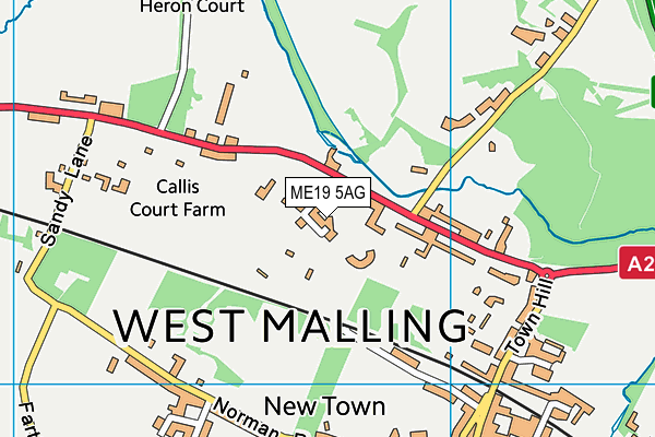 ME19 5AG map - OS VectorMap District (Ordnance Survey)