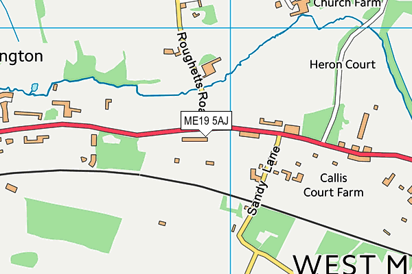 ME19 5AJ map - OS VectorMap District (Ordnance Survey)