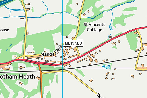 ME19 5BU map - OS VectorMap District (Ordnance Survey)