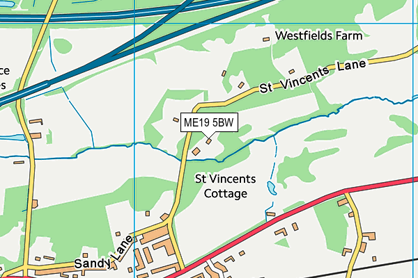 ME19 5BW map - OS VectorMap District (Ordnance Survey)