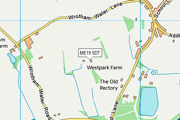 ME19 5DT map - OS VectorMap District (Ordnance Survey)