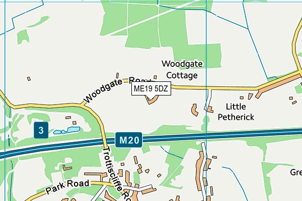 ME19 5DZ map - OS VectorMap District (Ordnance Survey)