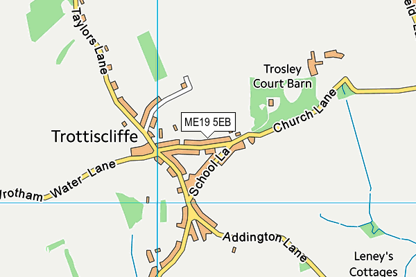Trottiscliffe Lawn Tennis Club map (ME19 5EB) - OS VectorMap District (Ordnance Survey)