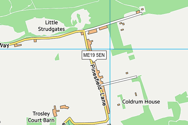 ME19 5EN map - OS VectorMap District (Ordnance Survey)