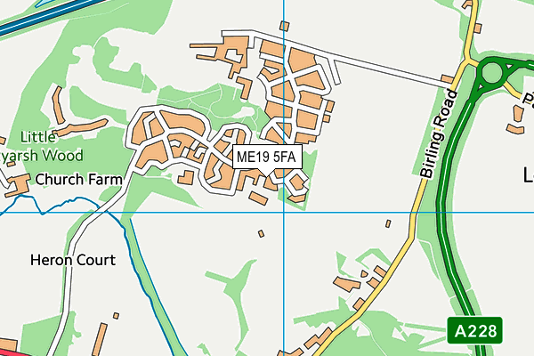ME19 5FA map - OS VectorMap District (Ordnance Survey)