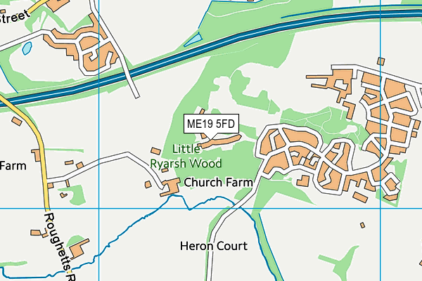ME19 5FD map - OS VectorMap District (Ordnance Survey)
