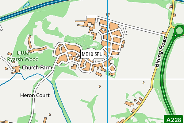 ME19 5FL map - OS VectorMap District (Ordnance Survey)