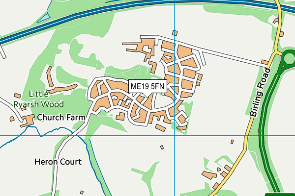 ME19 5FN map - OS VectorMap District (Ordnance Survey)