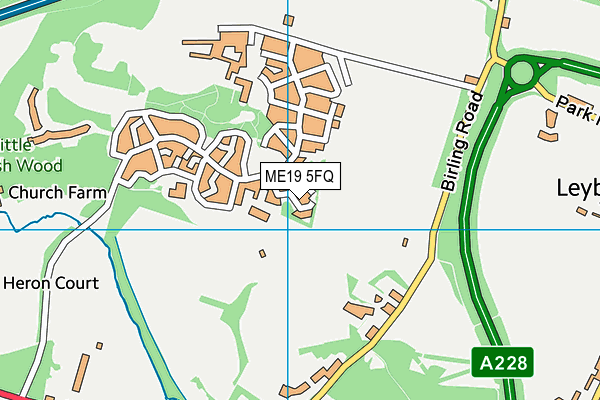 ME19 5FQ map - OS VectorMap District (Ordnance Survey)