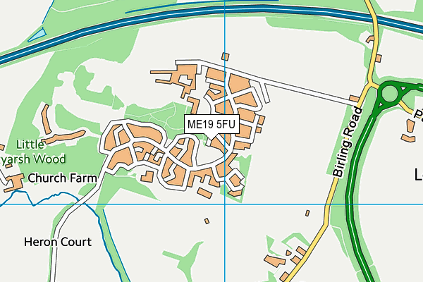ME19 5FU map - OS VectorMap District (Ordnance Survey)