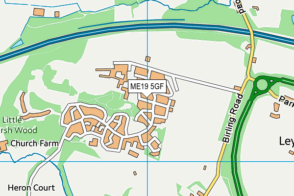 ME19 5GF map - OS VectorMap District (Ordnance Survey)