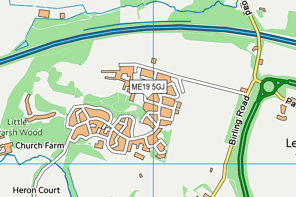 ME19 5GJ map - OS VectorMap District (Ordnance Survey)