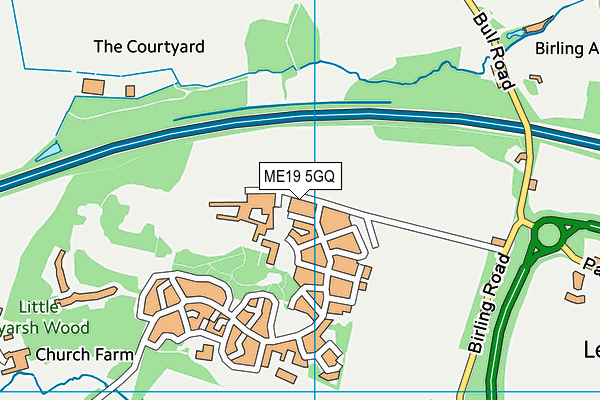 Leybourne Chase map (ME19 5GQ) - OS VectorMap District (Ordnance Survey)