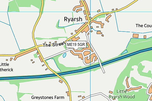 ME19 5GR map - OS VectorMap District (Ordnance Survey)