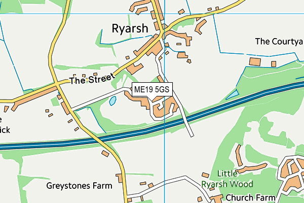 ME19 5GS map - OS VectorMap District (Ordnance Survey)