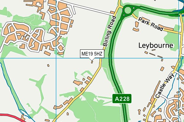 Leybourne Grange map (ME19 5HZ) - OS VectorMap District (Ordnance Survey)