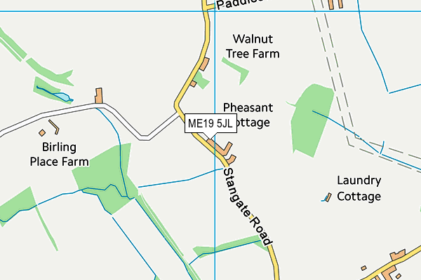 ME19 5JL map - OS VectorMap District (Ordnance Survey)