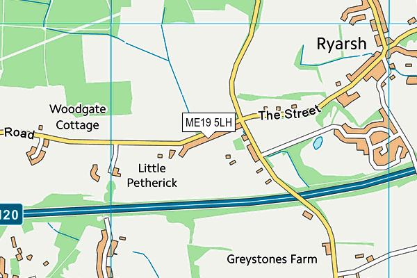 ME19 5LH map - OS VectorMap District (Ordnance Survey)