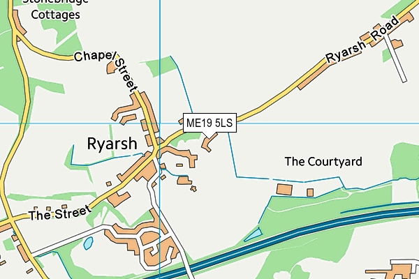 Ryarsh Playing Field map (ME19 5LS) - OS VectorMap District (Ordnance Survey)