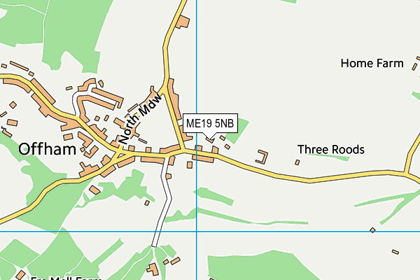 ME19 5NB map - OS VectorMap District (Ordnance Survey)