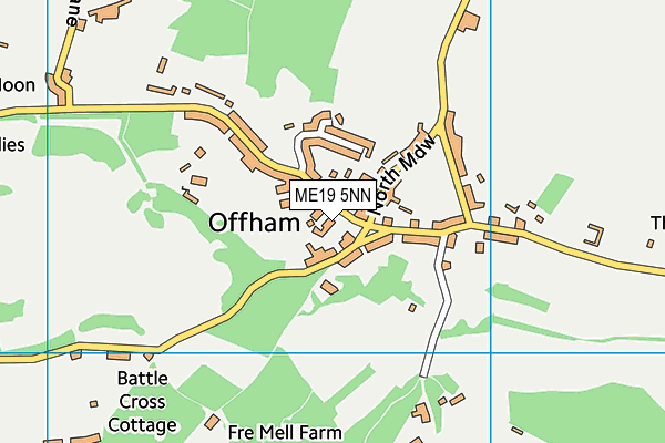 ME19 5NN map - OS VectorMap District (Ordnance Survey)