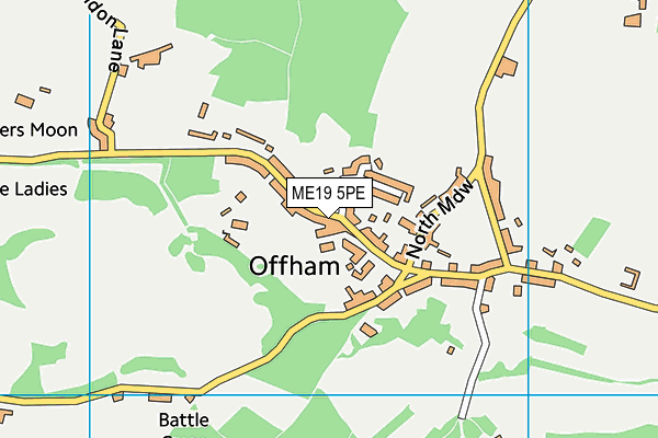ME19 5PE map - OS VectorMap District (Ordnance Survey)