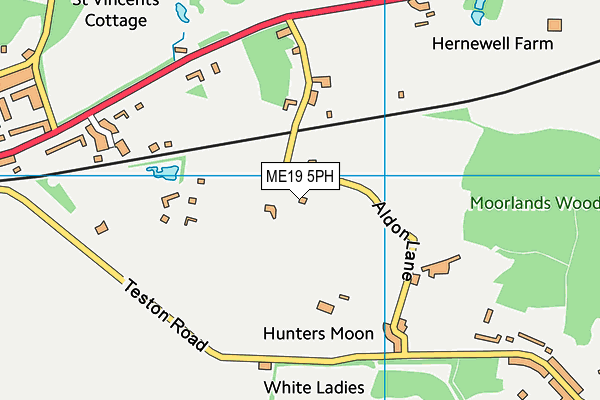 ME19 5PH map - OS VectorMap District (Ordnance Survey)