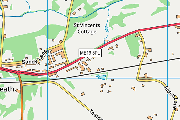 ME19 5PL map - OS VectorMap District (Ordnance Survey)