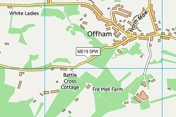 ME19 5PW map - OS VectorMap District (Ordnance Survey)