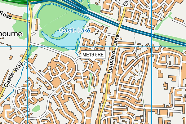 ME19 5RE map - OS VectorMap District (Ordnance Survey)