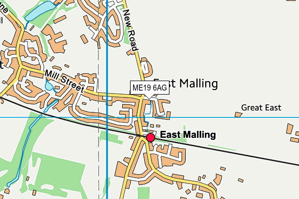 ME19 6AG map - OS VectorMap District (Ordnance Survey)