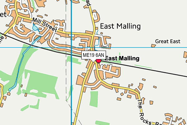 ME19 6AN map - OS VectorMap District (Ordnance Survey)