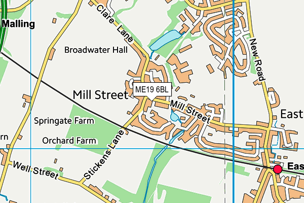 ME19 6BL map - OS VectorMap District (Ordnance Survey)