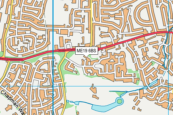 ME19 6BS map - OS VectorMap District (Ordnance Survey)