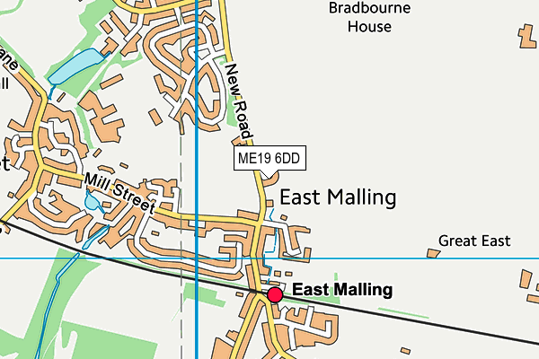 ME19 6DD map - OS VectorMap District (Ordnance Survey)