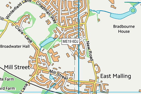 ME19 6DJ map - OS VectorMap District (Ordnance Survey)