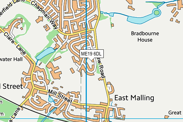 ME19 6DL map - OS VectorMap District (Ordnance Survey)