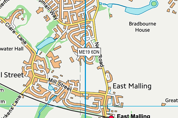 ME19 6DN map - OS VectorMap District (Ordnance Survey)