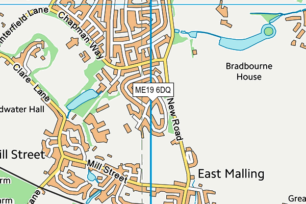 ME19 6DQ map - OS VectorMap District (Ordnance Survey)